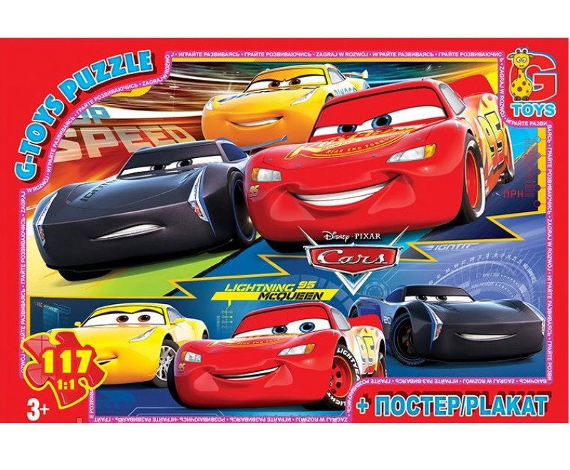 Пазли ТМ "G-Toys" із серії "Тачки", 117 елементів, шт Київ - фото 1