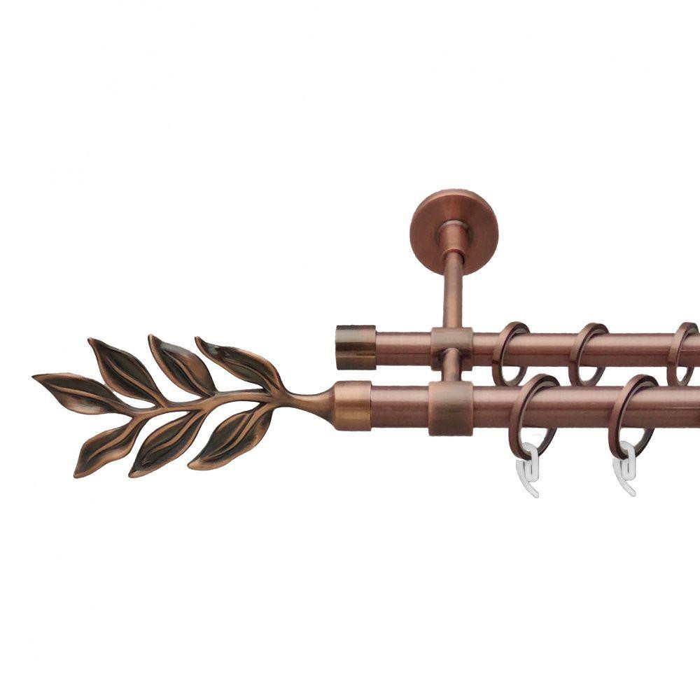 Карниз Orvit Лавр металевий дворядний закритий гладка труба кільце фасонне металеве Мідь 19\16 мм 200 см Львов - изображение 1