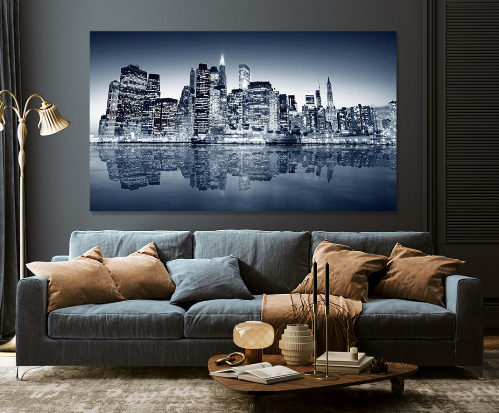 Картина полотно у вітальню / спальню    Місто     MLP_151  ( 60х30см ) 90х180см Київ - фото 3