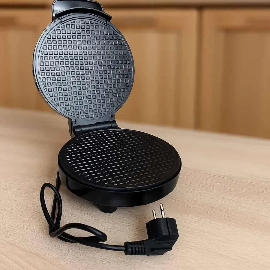 Електрична вафельниця R.565, 1000 Вт, антипригарне покриття, конус для трубочок, кругла вафля Одеса - фото 4