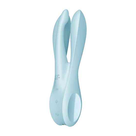 Клиторальный вибратор Satisfyer Threesome 1 Light Blue с тремя гибкими пальчиками Sex Aura Киев