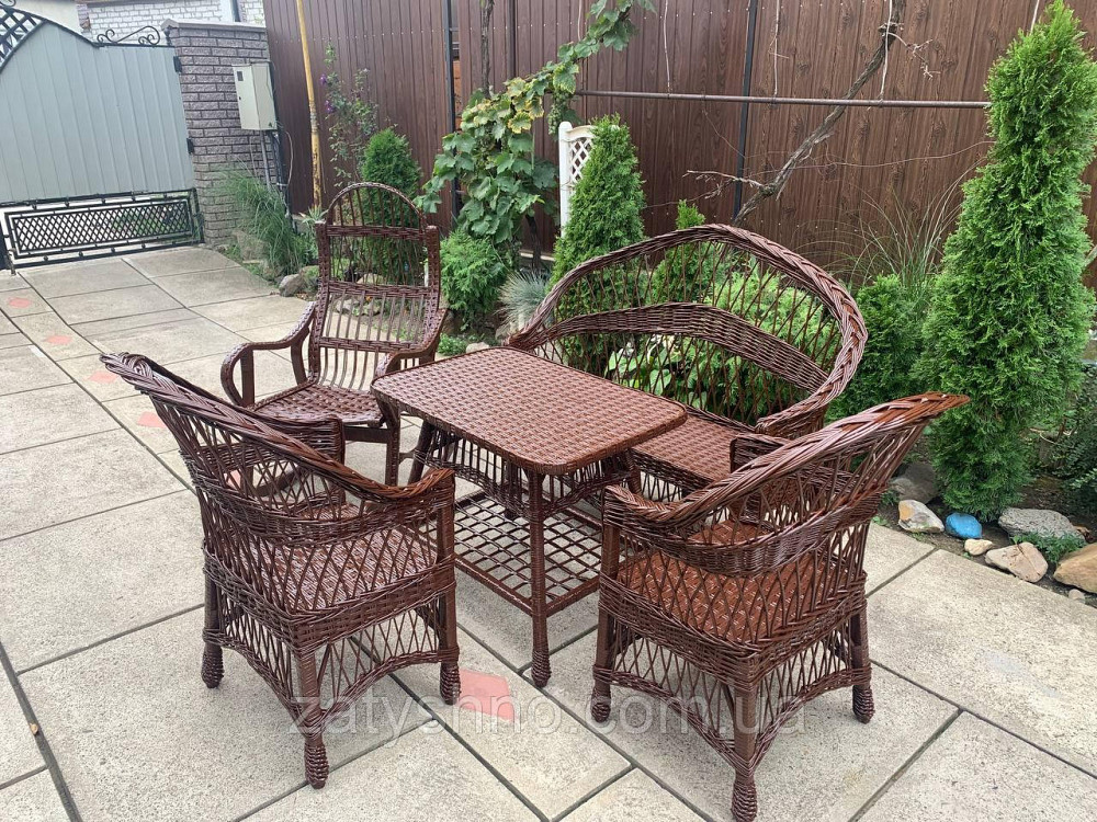 Набор мебели из лозы, кресла, стол, кресло-качалка, диван Киев - изображение 7