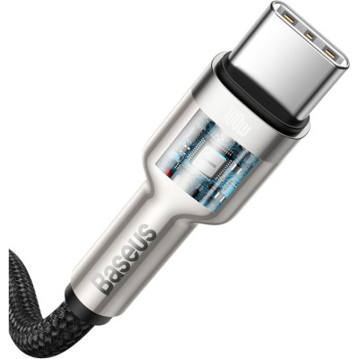 Дата кабель USB-C to USB-C 2.0m 100W metal black Baseus (CATJK-D01) Вінниця - фото 3