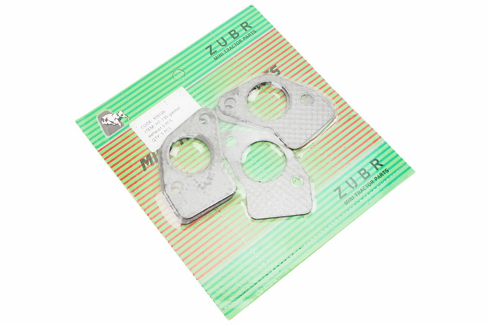 Прокладка глушника 178F/186F Тип 2, к-кт 5шт (пароніт, на блістері) Київ - фото 2