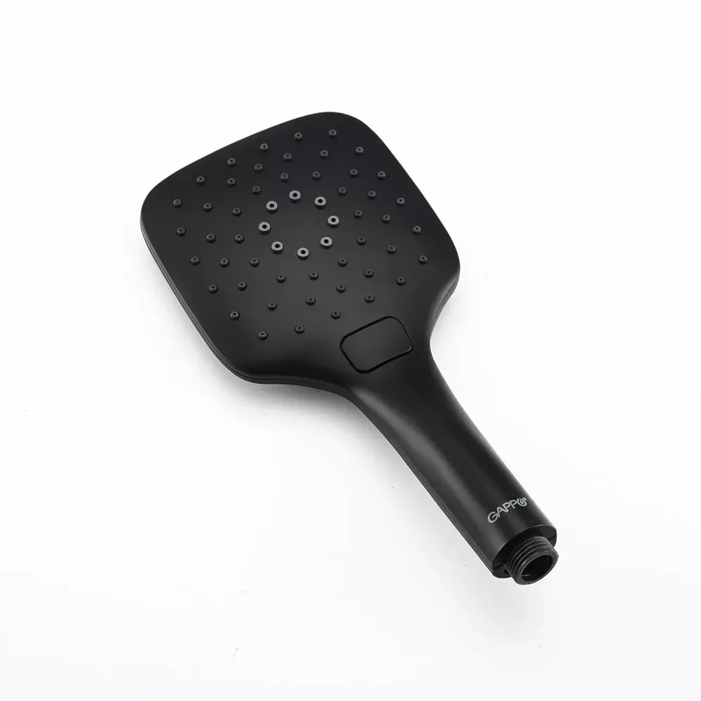 Змішувач для ванни з душовим гарнітуром GAPPO Futura G3217-6 чорний Київ - фото 8