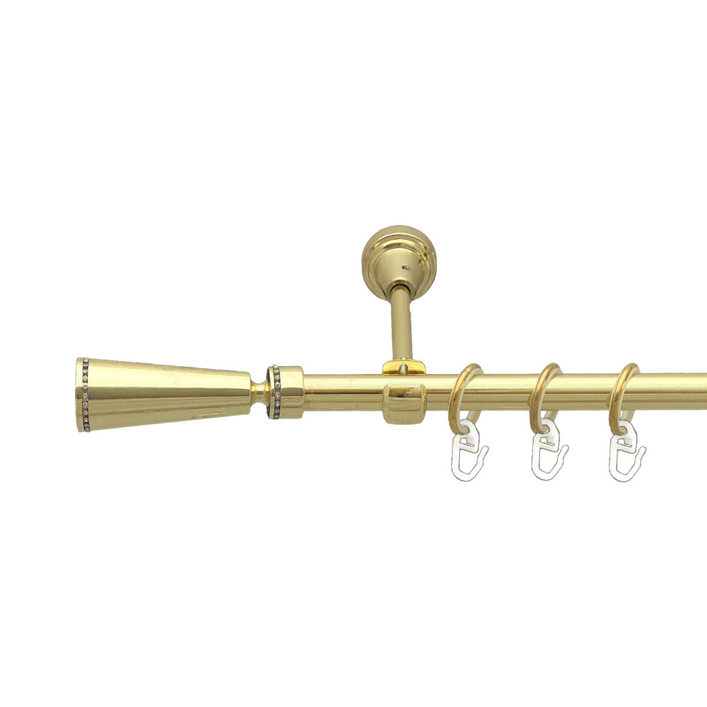 Карниз Orvit Меркурія металевий однорядний відкритий Золото 16 мм 240 см (00-00014105) Львів - фото 1