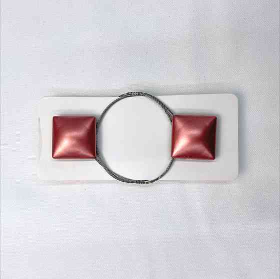 Магніти для штор і гардин Квадрат набір 2 шт Кораловий (81-132) Київ