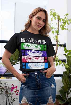 Футболка аниме Аниме Ейес Йу Йухакусхо оверсайз (S/M/L) Черний AnimeJ0110 Днепр