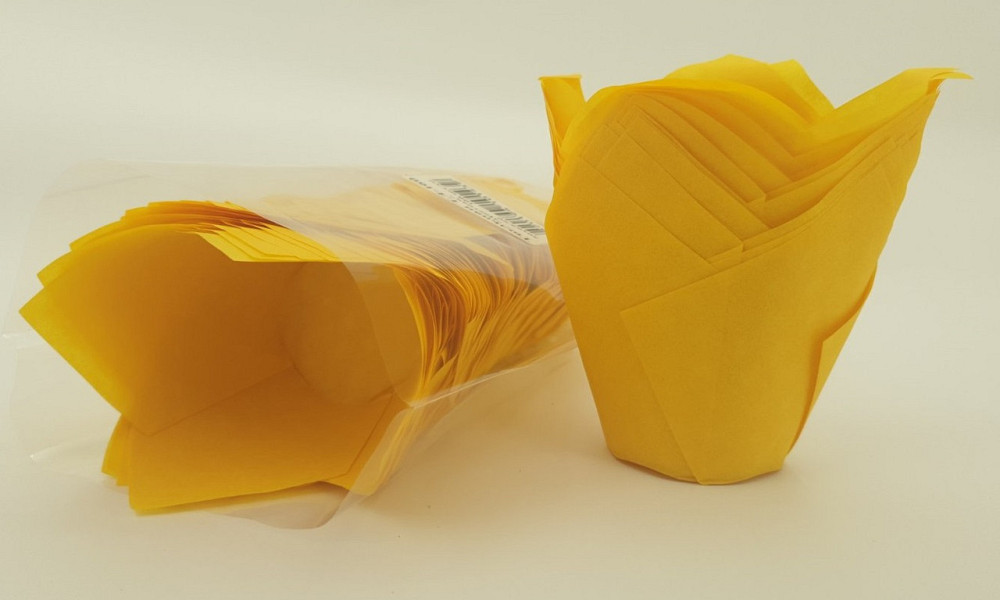 Тарталетки паперові для кексів ТЛ-160 "Тюльпан Жовтий" (50*65/90) (100 шт.) (1 уп.) Харків - фото 3