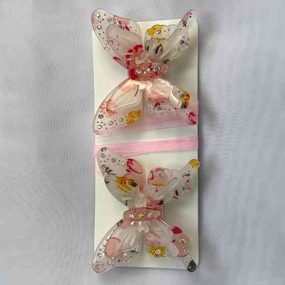 Магніти для штор і гардин Метелик Люсі набір 2 шт Рожевий (81-172) Київ