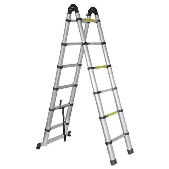 Драбина телескопічна універсальна 2×6 щаблів 3.8 м FLORA (5033414) Київ