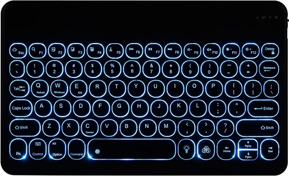 Противоударный чехол-книжка с клавиатурой и подсветкой для планшета Samsung Galaxy Tab A 10.1