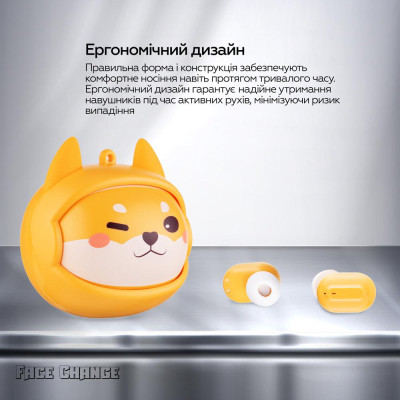 Наушники XoKo G05-face changing TWS Yellow (G05-YEL) Винница - изображение 11