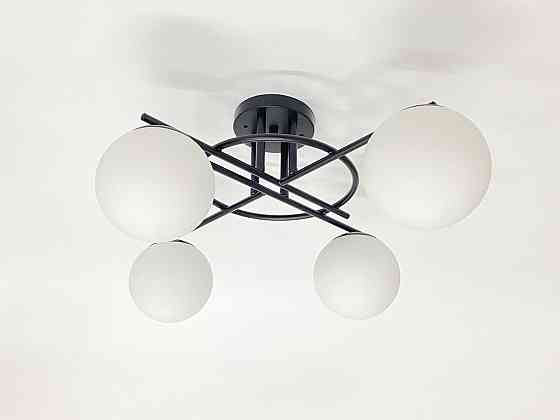 Підвісна люстра на 4 плафони 91182/4 чорна Коломия