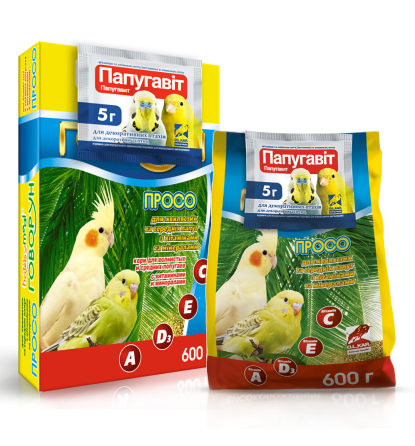 Корм Хобби Мил Говорун Просо для волнистых попугаев 600 г, O.L.KAR Винница