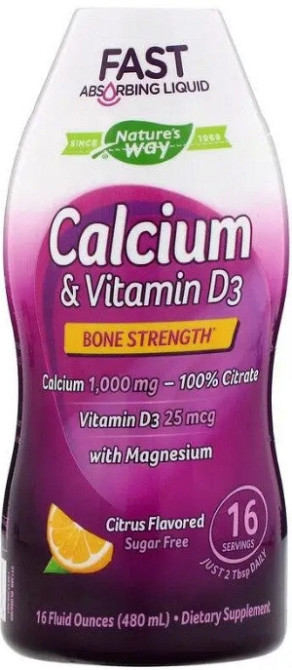 Кальцій Д3 Nature's Way Calcium & Vitamin D3 480 мл цитрус Київ - фото 1