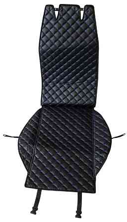 Накидка на сидіння передні (екошкіра) PolyteP, к-т (2 шт., синя строчка) Київ