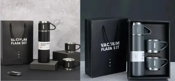 Термос с вакуумной изоляцией, Подарочный набор с 3 чашкам 500 мл Коломия