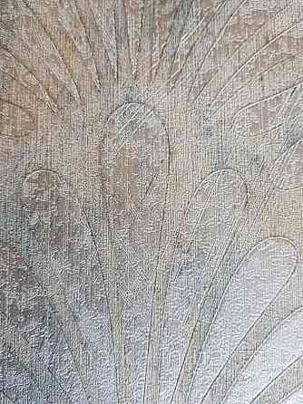 Обои Marburg Tango 58802 восточный рисунок 3д кляксы веер серебром на коричнево черном фоне 10.05х0.70 Киев