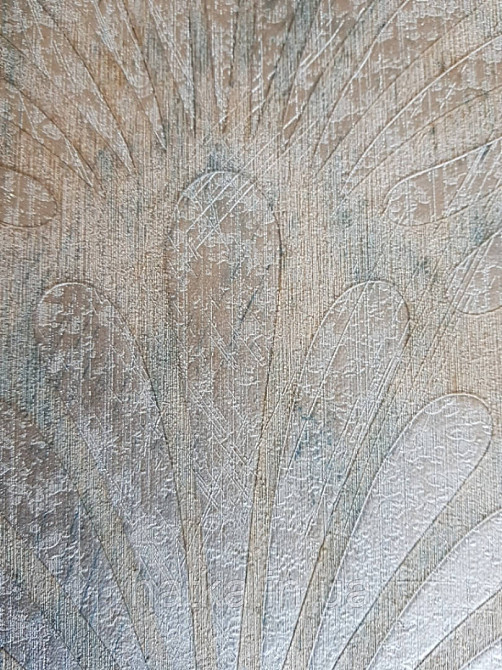 Шпалери Marburg Tango 58802 східний малюнок 3д плями віяло сріблом на коричнево чорному тлі 10.05х0.70 Київ - фото 2