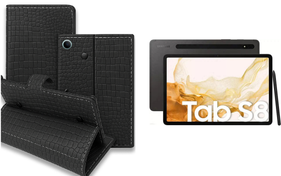 Книжка-трансформер для планшета Samsung Galaxy Tab S7 Plus T975, колір Black Krokodil Black Київ