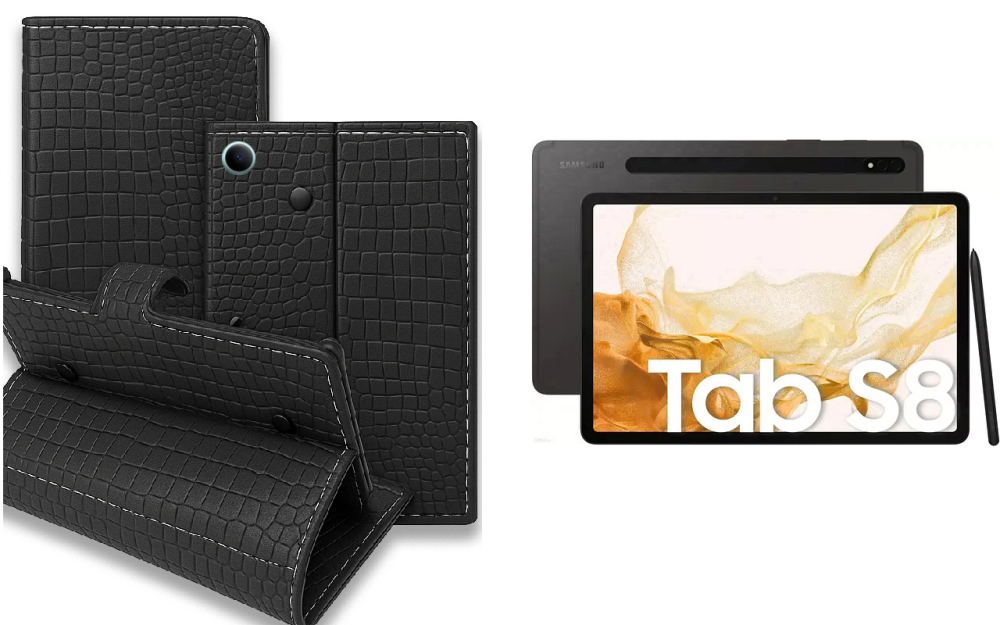 Книжка-трансформер для планшета Samsung Galaxy Tab S7 Plus T975, колір Black Krokodil Black Київ - фото 1