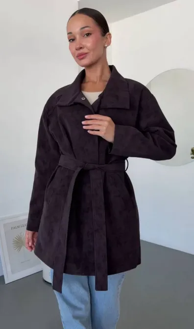 Жіночий тренч із фактурної екошкіри Vintage весна-осінь Одеса - фото 8