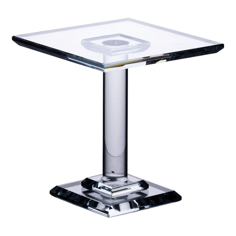 Тортовница стеклянная на ножке 12×12×13 см квадратная стойка для торта, капкейков HP-4-70S Киев - изображение 1