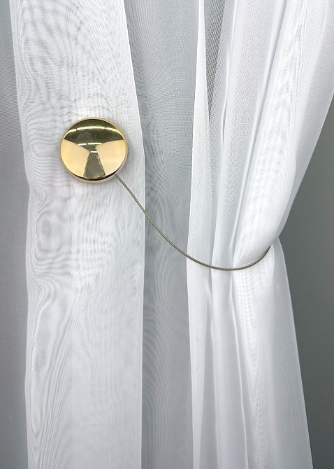 Магниты для штор и гардин Круг 2 шт Золотистый (81-289) Киев - изображение 4