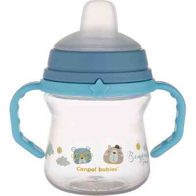Поильник-непроливайка Canpol babies Bonjour Paris с силиконовым носиком FirstCup 150 мл Голубая (56/612_blu) Винница