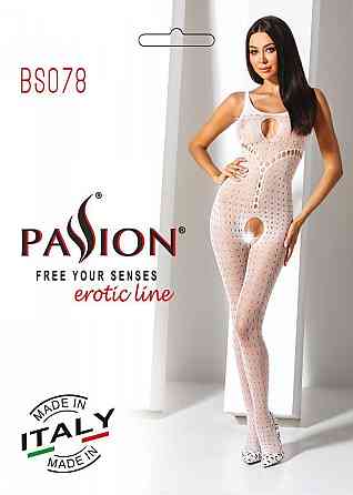 Бодістокінг з доступом до інтимних місць Passion BS078 white Sex Aura Київ