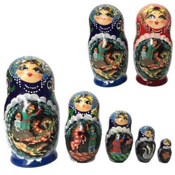 Статуетка Матрьошка дерев'яна Казка 5 в 1 Київ