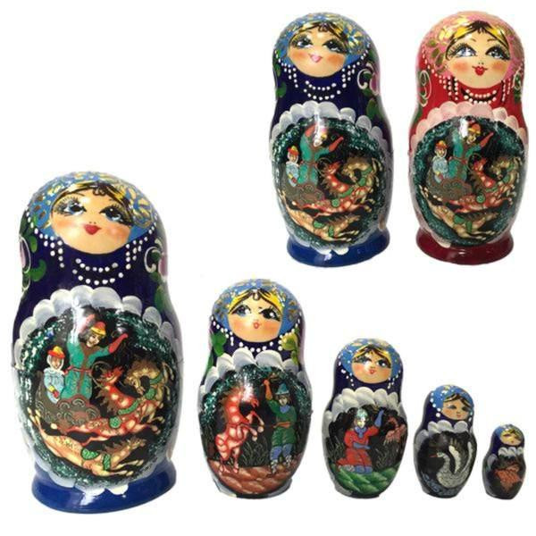 Статуетка Матрьошка дерев'яна Казка 5 в 1 Київ - фото 1