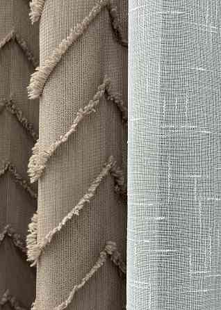 Шторная ткань Лен Букле цвет какао 1808ш Киев