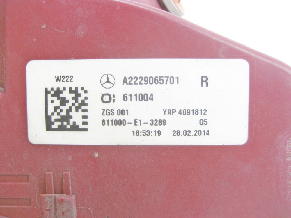 Mercedes-Benz  A2229065701 Ліхтар задній правий S-Class W222 USA Одеса - фото 8