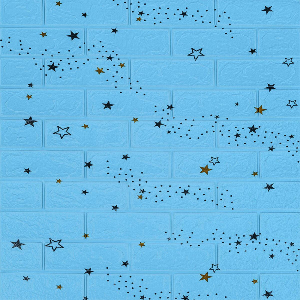 Самоклеящаяся 3D панель 700х770х3мм Голубые звезды (321) SW-00001342 Киев - изображение 1