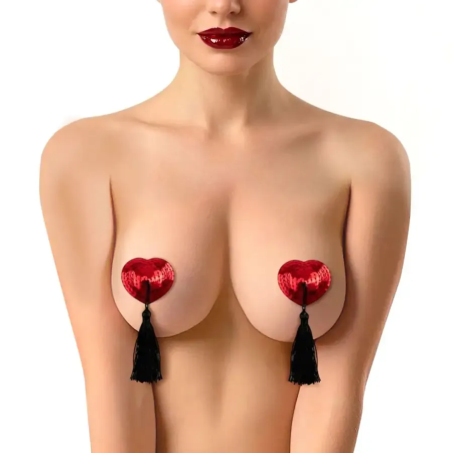 Пестис-сердечки з кісточками Art of Sex - Sparkling Hearts, червоний Львів - фото 1