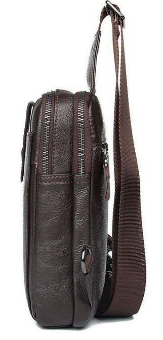Сумка чоловіча шкіряна через плече Vintage 14983 Коричнева Київ - фото 6