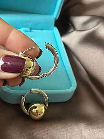 Сережки Balenciaga срібно-золотого кольору Одеса