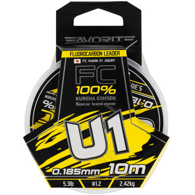 Флюорокарбон Favorite U1 FC 10m 1.2/0.185mm 5.3lb/2.42kg (1693.11.76) Винница - изображение 2