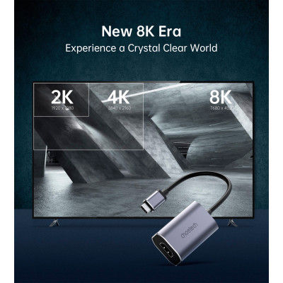 Переходник USB-C to HDMI 8K 60 Hz Choetech (HUB-H16-GY) Винница - изображение 5