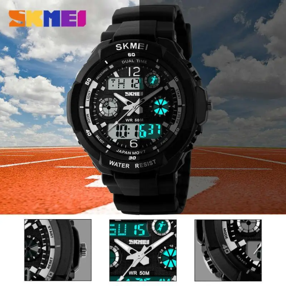 Чоловічий спортивний годинник Skmei S-Shock 0931 Чорний Вінниця