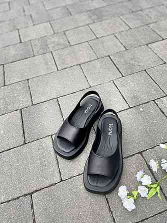 teona Босоніжки жіночі TEONA 272 чорні (літо, шкіра натуральна) (5244) Коломия