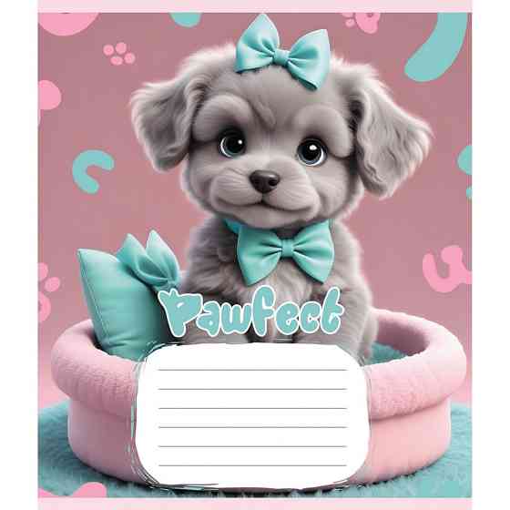 Зошит учнівський "Цуценята" 012-510126C-3 в косу лінію, 12 аркушів Вінниця