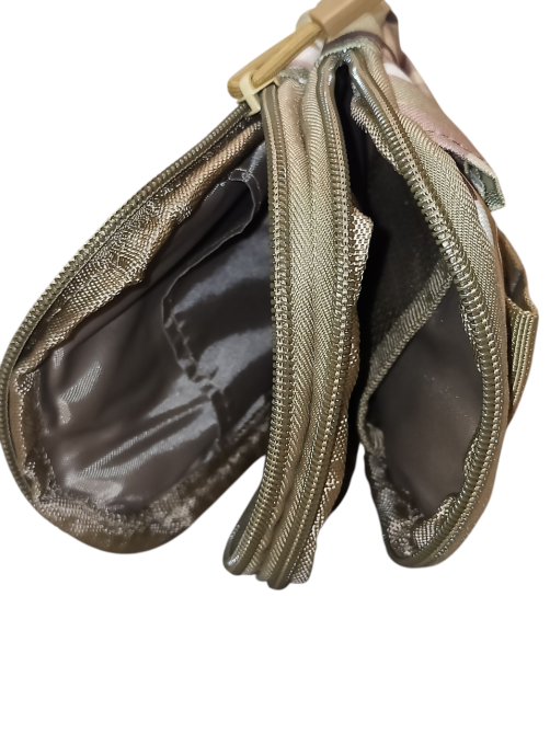 Тактическая мужская поясная сумка 4 кармана 18 на 12 см камуфляжный зеленый Киев - изображение 9