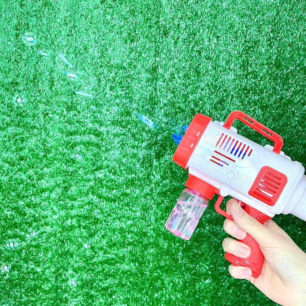 Пістолет для запуску мильних бульбашок світло запаска 26 см Червоний (9835-3) Чернігів - фото 4