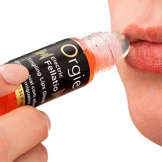 Блиск для губ з ефектом вібрації Orgie Electric Fellatio Lips Gloss, 10 мл, смак фруктового асорті Sex Aura Київ