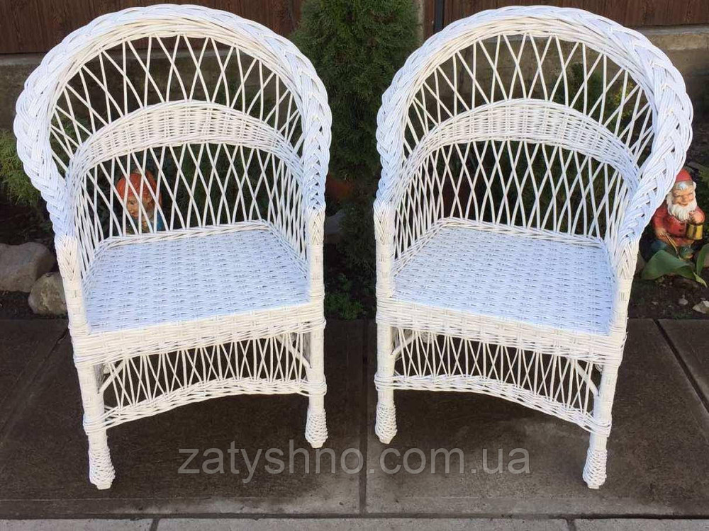 Кресло плетеное белое на кухню Киев - изображение 2