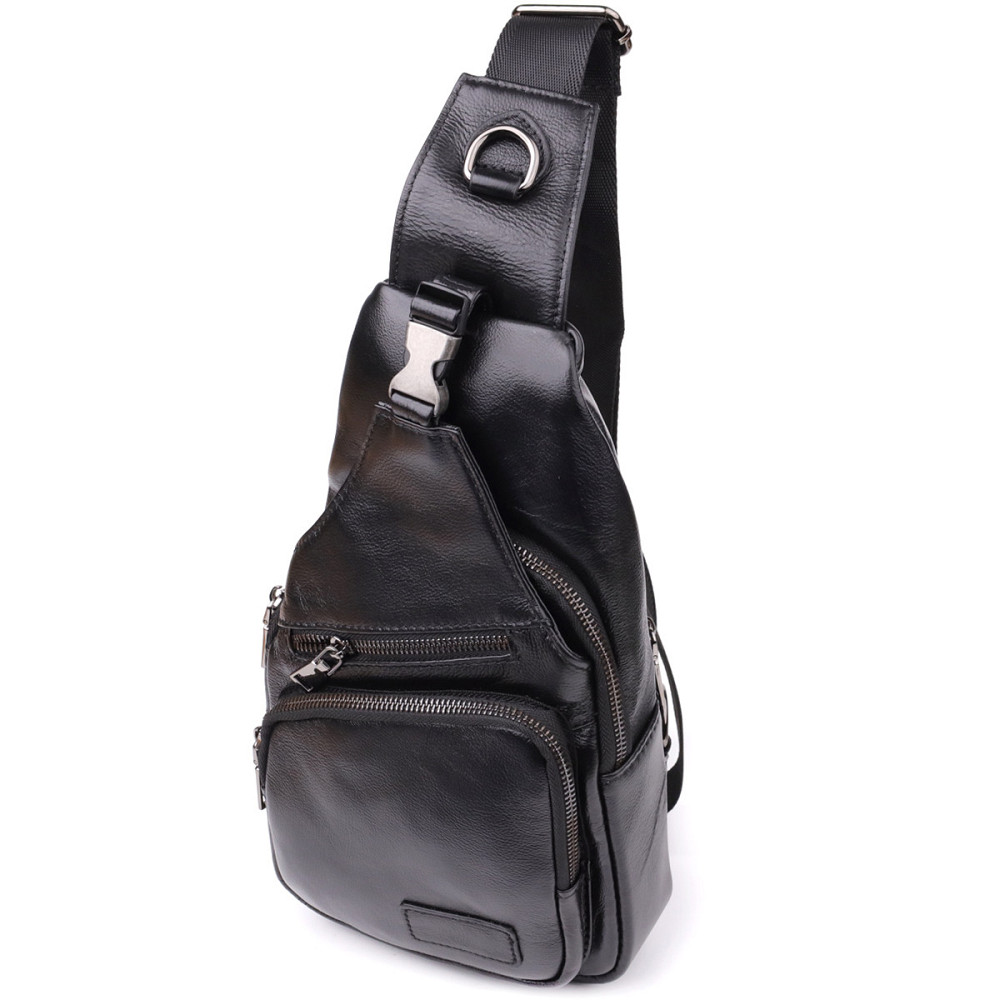 Мужская сумка через плечо из натуральной кожи Vintage 23048 Черный Киев - изображение 1