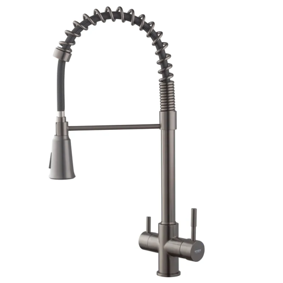 Кухонний змішувач Koer KB-72025-07 з виходом для питної води та пружинним виливом (KR5016) Харків